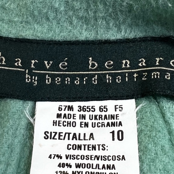 Vintage Harve Bernard viscose/wool blend open jacket, 10. Feels like Boiled wool - Picture 4 of 5